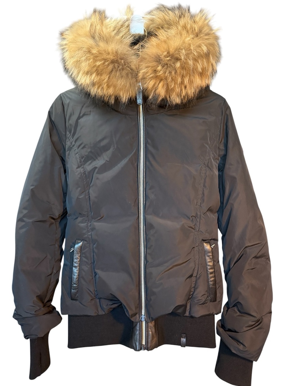 Rudsak “Magnus” Down Puffer with Real Raccoon Fur Hood Black Sz Medium L117511